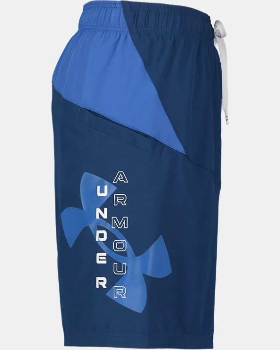 Men's UA Point Breeze Colorblock Volley Shorts, Blue, pdpMainDesktop image number 5